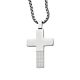 Stahlcollier Kreuz schwarz