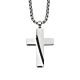 Stahlcollier Kreuz schwarz