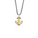 Stahlcollier Anker gold