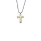 Stahlcollier Kreuz gold