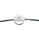 Glücksbringer Armband Platte Friends schwarz