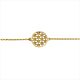 Silberarmband Blume des Lebens gold