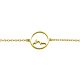 Silberarmband Berg gold