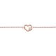 Silberarmband Herz rosé
