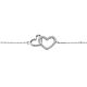 Silberarmband Herz