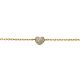 Silberarmband Herz gold