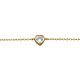 Silberarmband Herz gold
