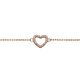 Silberarmband Herz rosé