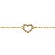 Silberarmband Herz gold