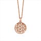 Silbercollier Blume des Lebens rosé