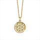 Silbercollier Blume des Lebens gold