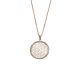 Silbercollier Blume des Lebens rosé