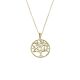 Silbercollier Lebensbaum gold 