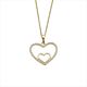 Silbercollier Herz gold