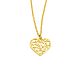 Silbercollier Herz gold