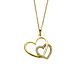 Silbercollier Herz gold