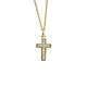Silbercollier Kreuz gold