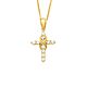 Silbercollier Kreuz gold