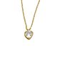 Silbercollier Herz gold