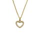 Silbercollier Herz gold