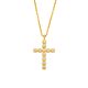 Silbercollier Kreuz gold