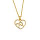 Silbercollier Herz gold