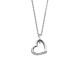 Silbercollier Herz mittel