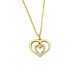 Silbercollier Herz gold