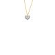 Silbercollier Herz gold