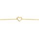Silberarmband Herz Lab Grown 0,04ct gold