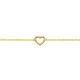 Silberarmband Herz Lab Grown 0,10ct gold