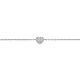 Silberarmband Herz Lab Grown 0,16ct