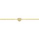 Silberarmband Herz Lab Grown 0,16ct gold
