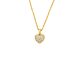 Silbercollier Herz Lab Grown 0,28ct gold