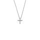 Silbercollier Kreuz Lab Grown 0,13ct