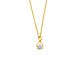 Silbercollier Lab Grown 0,25ct gold