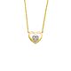 Silbercollier Herz Lab Grown 0,06ct