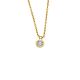 Silbercollier Lab Grown 0,10ct gold