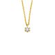 Silbercollier Lab Grown 0,25ct gold
