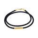 Lederarmband gold