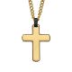 Stahlcollier Kreuz gold