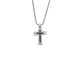 Stahlcollier Kreuz schwarz