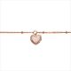 Silberarmband Herz rosé