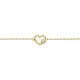 Silberarmband Herz gold