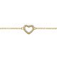 Silberarmband Herz gold