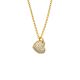 Silbercollier Herz gold