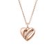 Silbercollier Herz rosé
