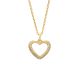 Silbercollier Herz gold