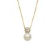 Silbercollier Zuchtperle gold