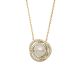 Silbercollier Zuchtperle gold